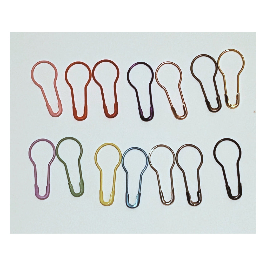 A set of 14 bulb pins on a light blue background.