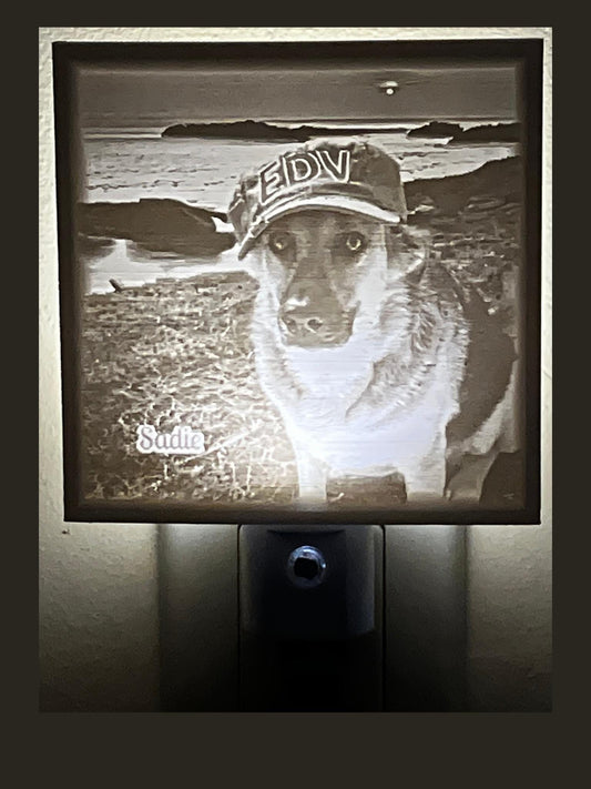 Personalized Pet Night Light – Custom Photo Lithophane, 3D Printed Memorial Gift, Dog or Cat Tribute, Unique Pet Loss Keepsake